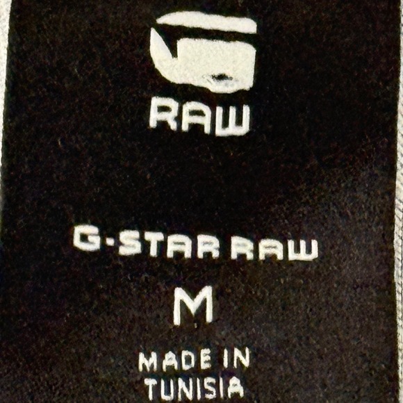 G-Star RAW T-Shirt White‎ Logo Slim Fit Short Sleeve Top Kids Boys Medium - Picture 3 of 8